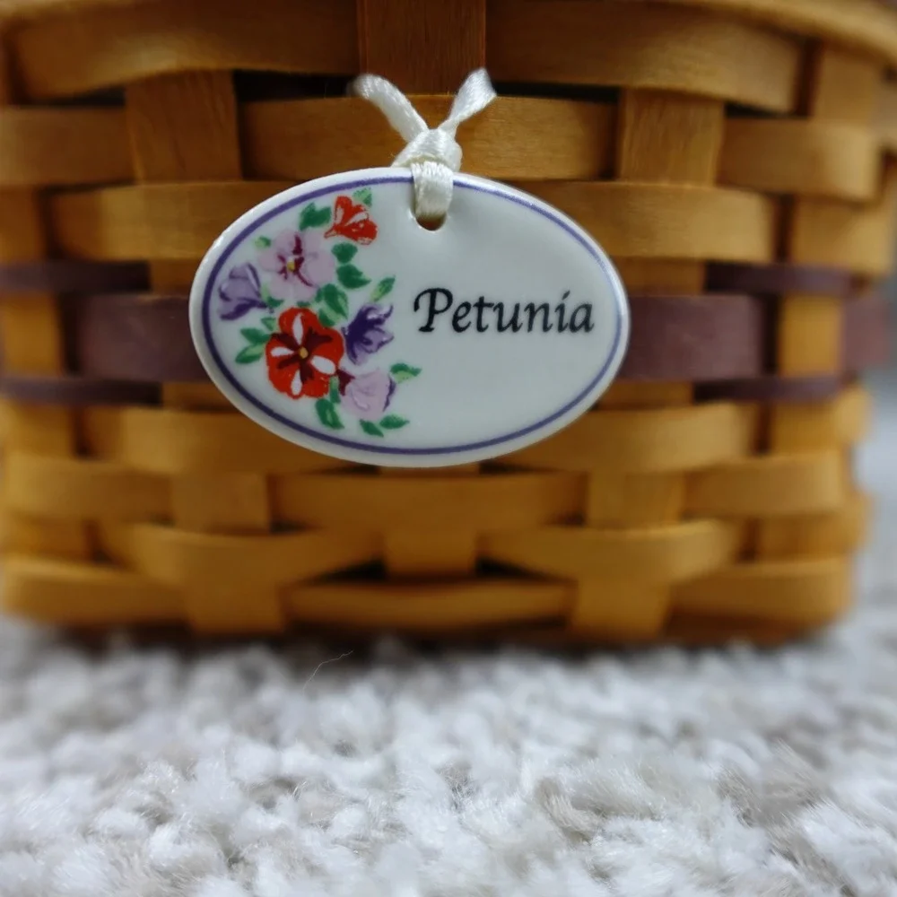 Longaberger 2007 Collectors Club May Series Miniature Petunia Basket Set Boxed